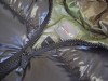 裏地の首元が変色している