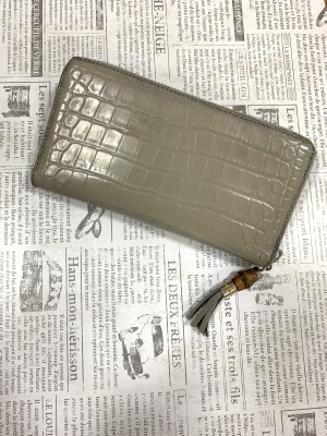 GUCCI 長財布ファスナー交換と染色補正