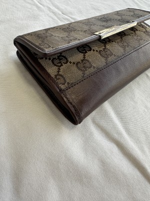 GUCCI長財布　GGロゴキャンバス財布　メンテナンス