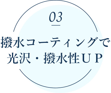 撥水コーティングで光沢・撥水性UP